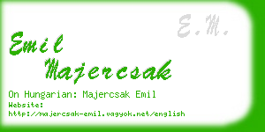 emil majercsak business card